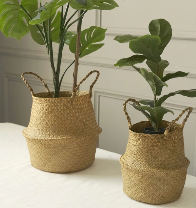 wicker plant basket