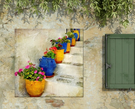 ceramic wall flowers