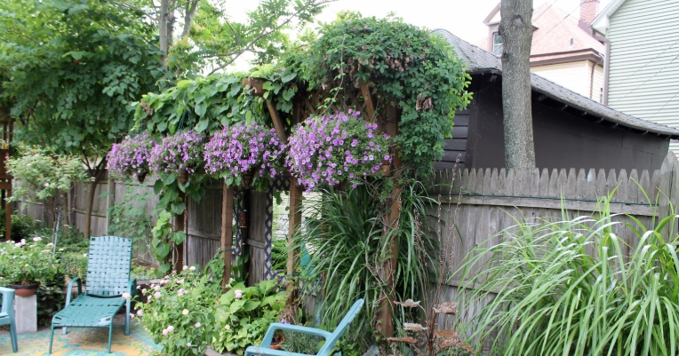 fence hanging baskets