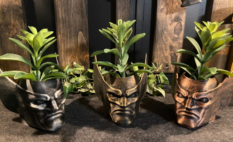 bronze plant pot