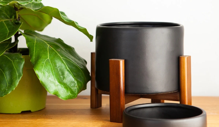 black ceramic pots for plants
