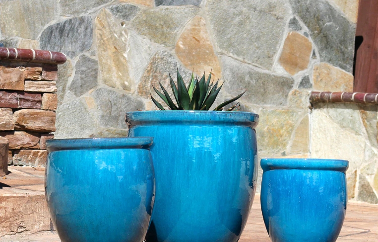 large decorative flower pots