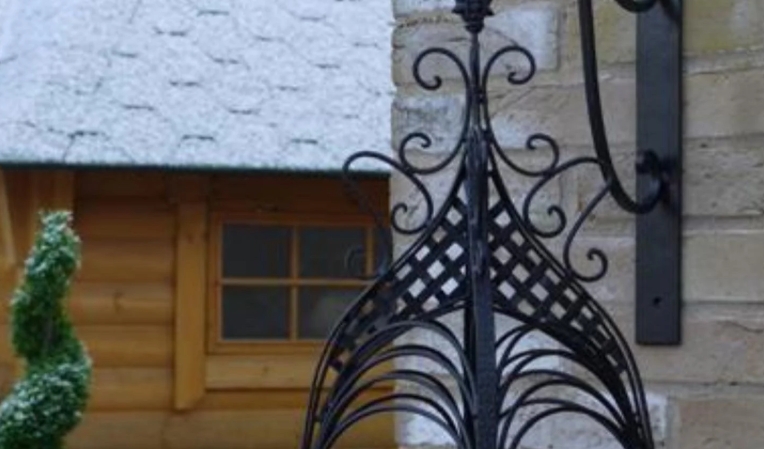 wrought iron hanging baskets