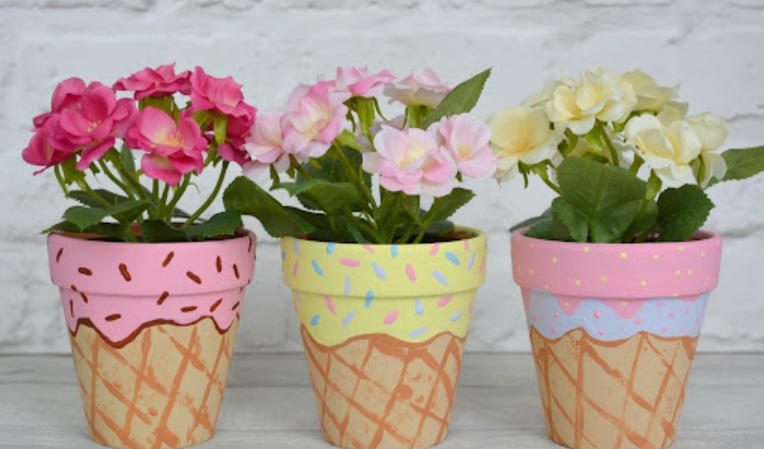 vintage flower pots