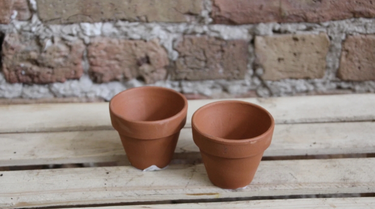 small terracotta plant pots
