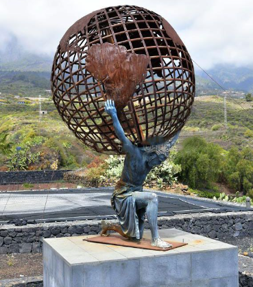 Atlas Garden Statue