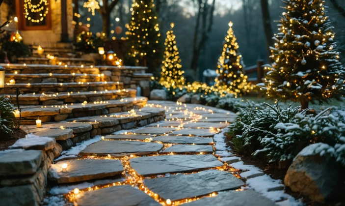 How to Create a Magical Pathway with Outdoor Christmas Lights