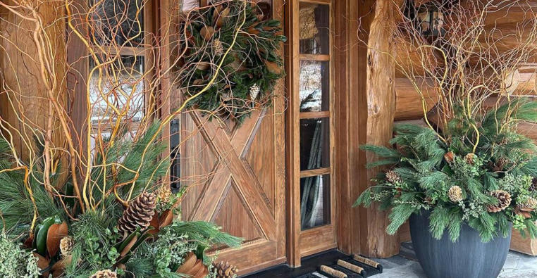 How to Use Planters to Add Height Near the Door