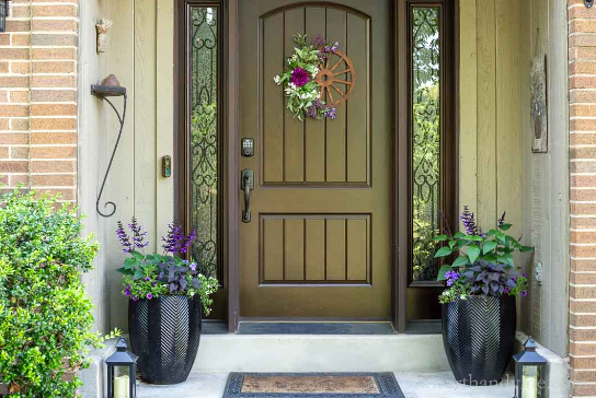 Using Planters to Guide Guests Toward the Door