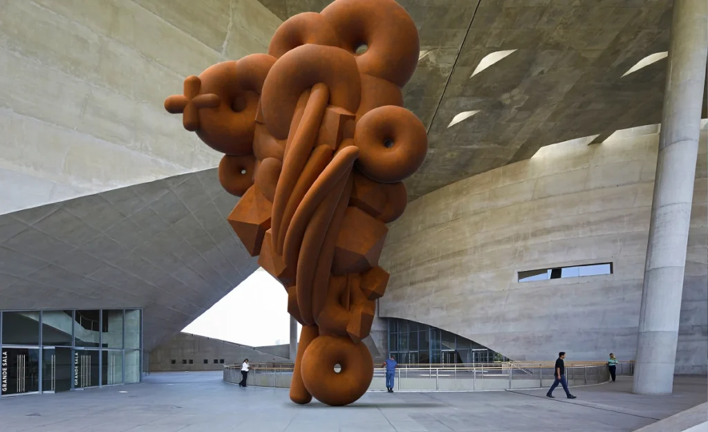 Large-scale abstract installation art sculpture