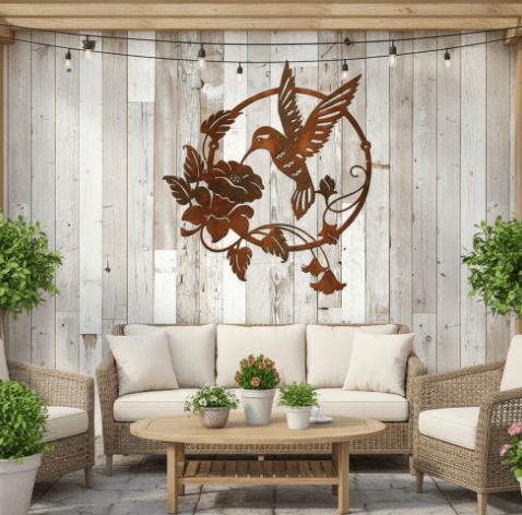 Outdoor wall decor for garden fences