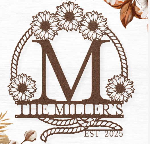 Outdoor wall decor with personalized designs