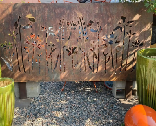 Outdoor wall decor for artistic gardens