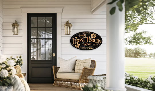 Outdoor wall decor for front porches