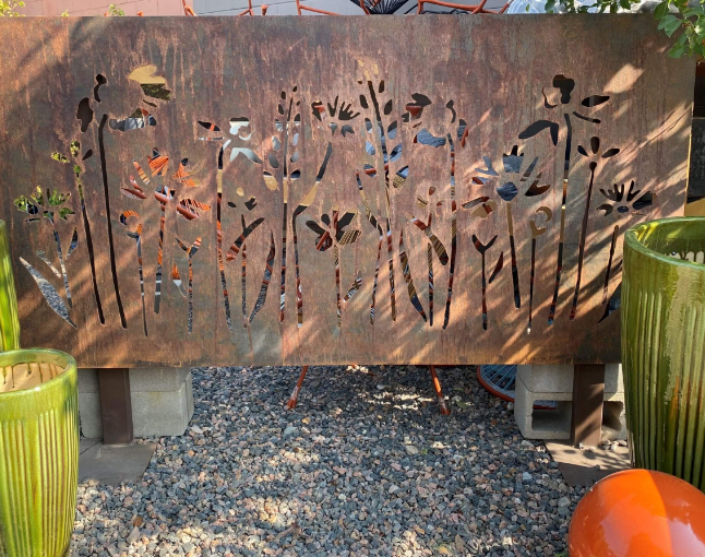 Outdoor wall decor for backyard walls