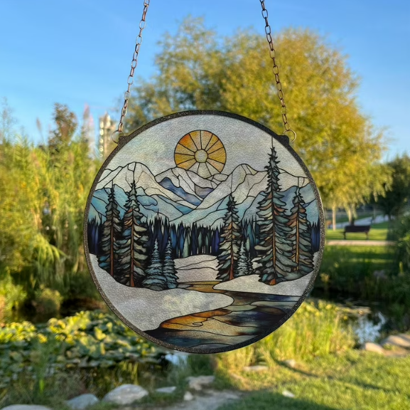 Outdoor wall decor with handcrafted pieces