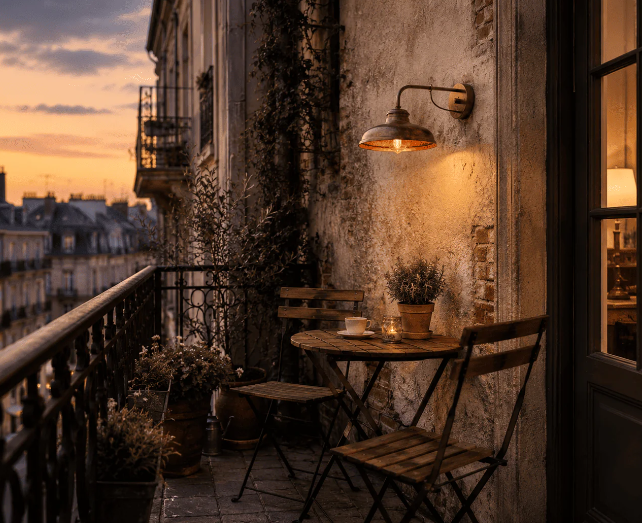 Outdoor wall decor for urban balconies