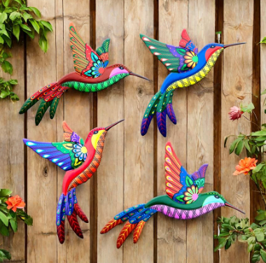 Outdoor wall decor using decorative art