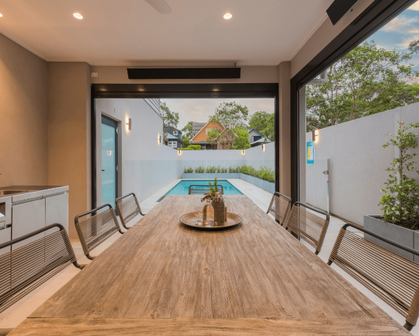 Outdoor wall decor with functional design