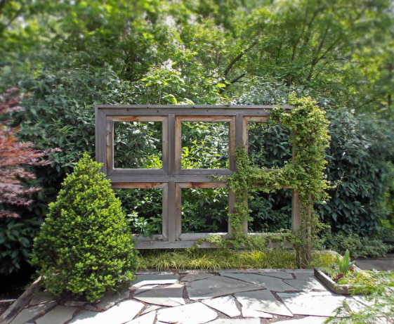 Outdoor wall decor for garden focal points