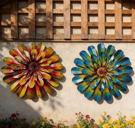 Outdoor wall decor with innovative materials
