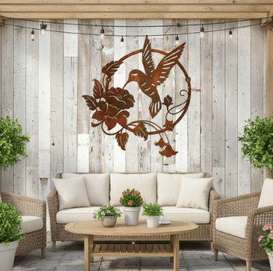 Outdoor wall decor for outdoor aesthetics