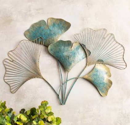 Outdoor wall decor using unique materials