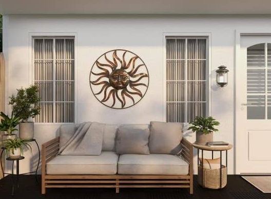 Outdoor wall decor with stylish solutions